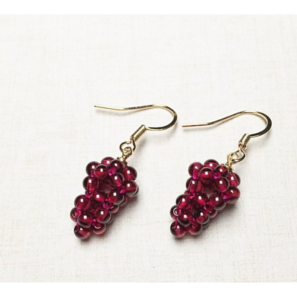 Χειροποίητα σκουλαρίκια κρεμαστά σταφύλια