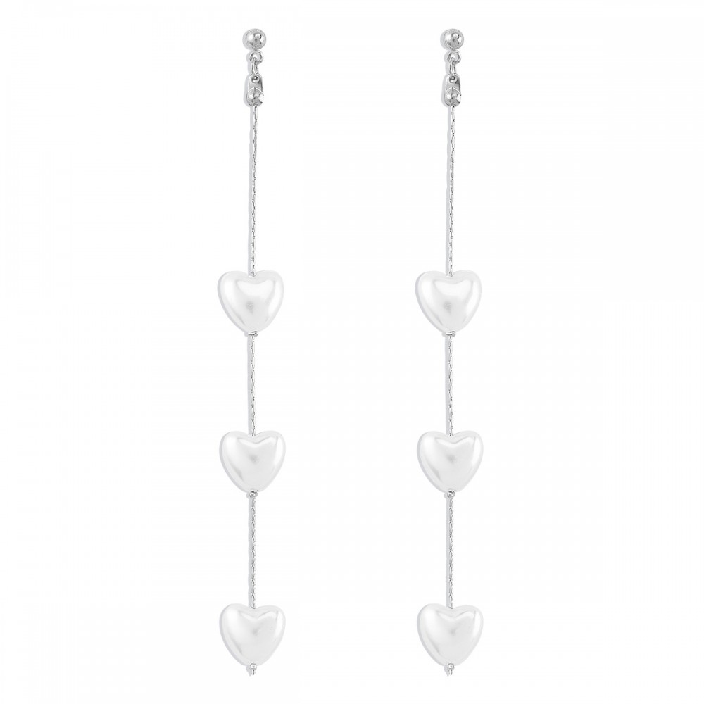 Σκουλαρικια κρεμαστες καρδουλες 