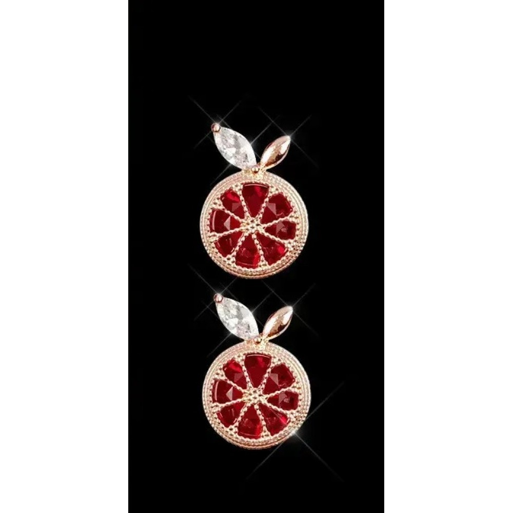 Σκουλαρίκια σε σχήμα φέτας λεμονιού