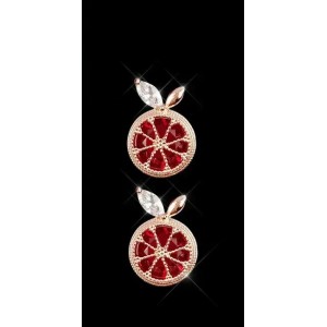 Σκουλαρίκια σε σχήμα φέτας λεμονιού