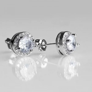 unisex σκουλαρικια στρογγυλά  με ζιργκον