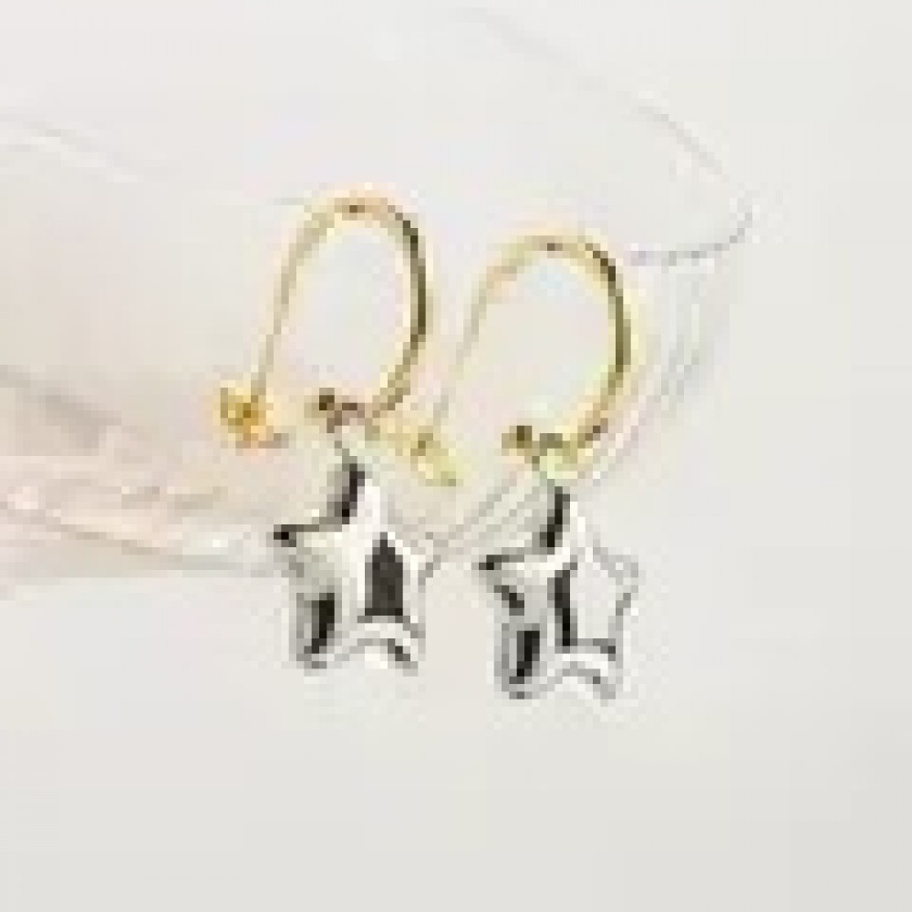 Επίχρυσα κρεμαστά αστέρια χρυσό-ασημί