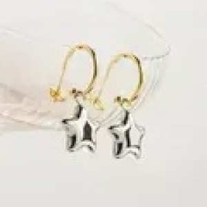 Επίχρυσα κρεμαστά αστέρια χρυσό-ασημί