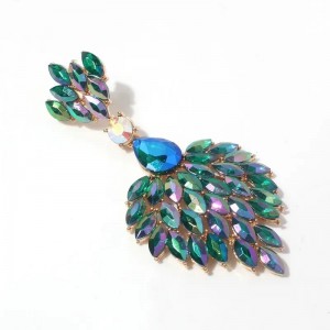 Μεγάλα Σκουλαρίκια σταγόνες βροχής με κρυστάλλινες πέτρες