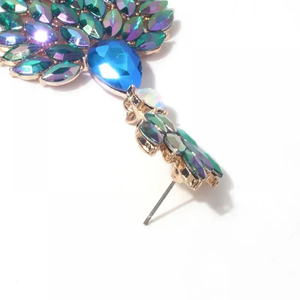 Μεγάλα Σκουλαρίκια σταγόνες βροχής με κρυστάλλινες πέτρες