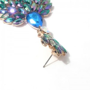 Μεγάλα Σκουλαρίκια σταγόνες βροχής με κρυστάλλινες πέτρες