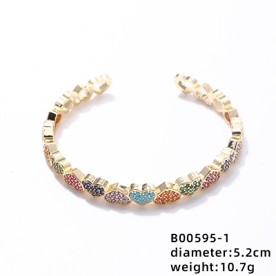 Ατσάλινη χειροπέδα καρδούλες με σμάλτο