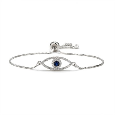 Ατσάλινο  βραχιολάκι με ματάκι 