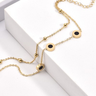 Βραχιόλι επιχρυσωμένο με μαύρες λεπτομέρειες