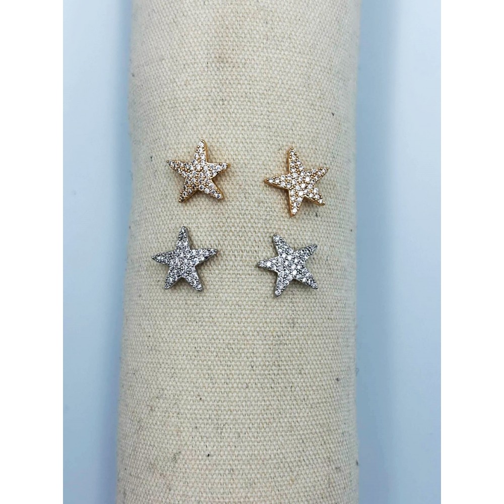 Ατσάλινα σκουλαρίκια αστερίες  Σκουλαρίκια