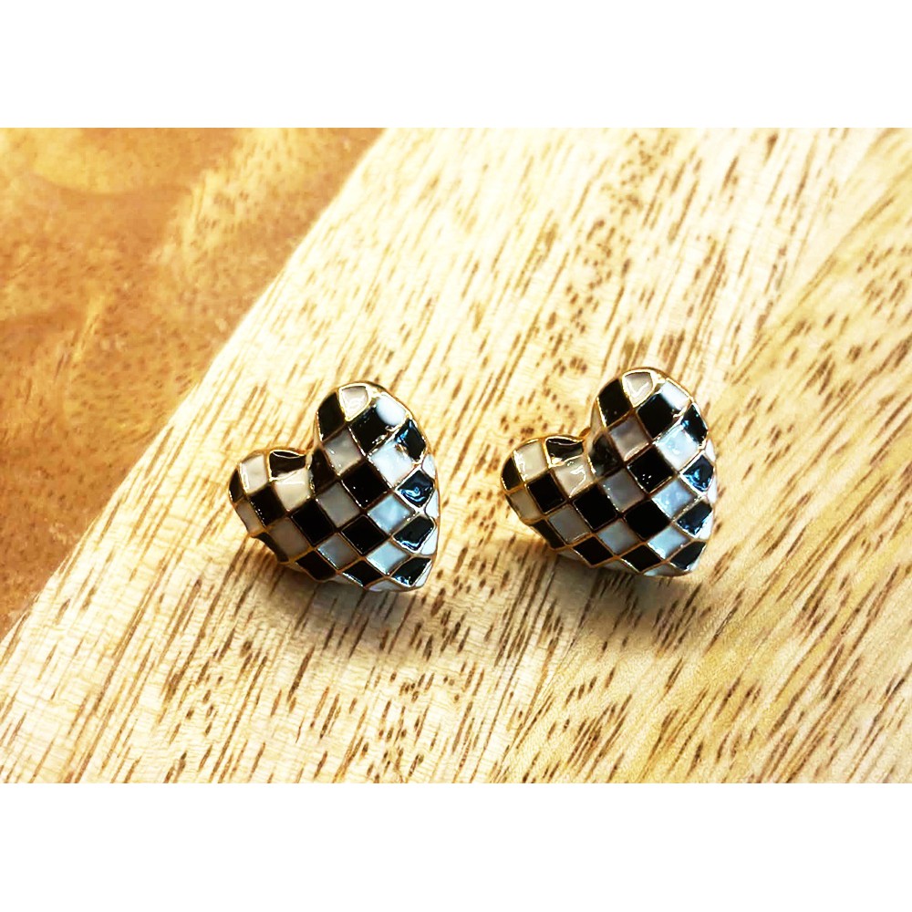 Ατσάλινα σκουλαρίκια ''chess'' Gift Shop