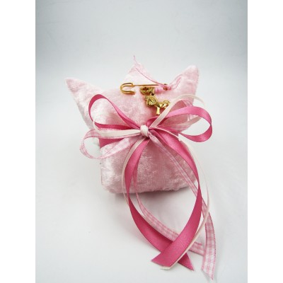 Ενθύμιο γέννησης κορώνα ροζ με ατσάλινη καρφίτσα