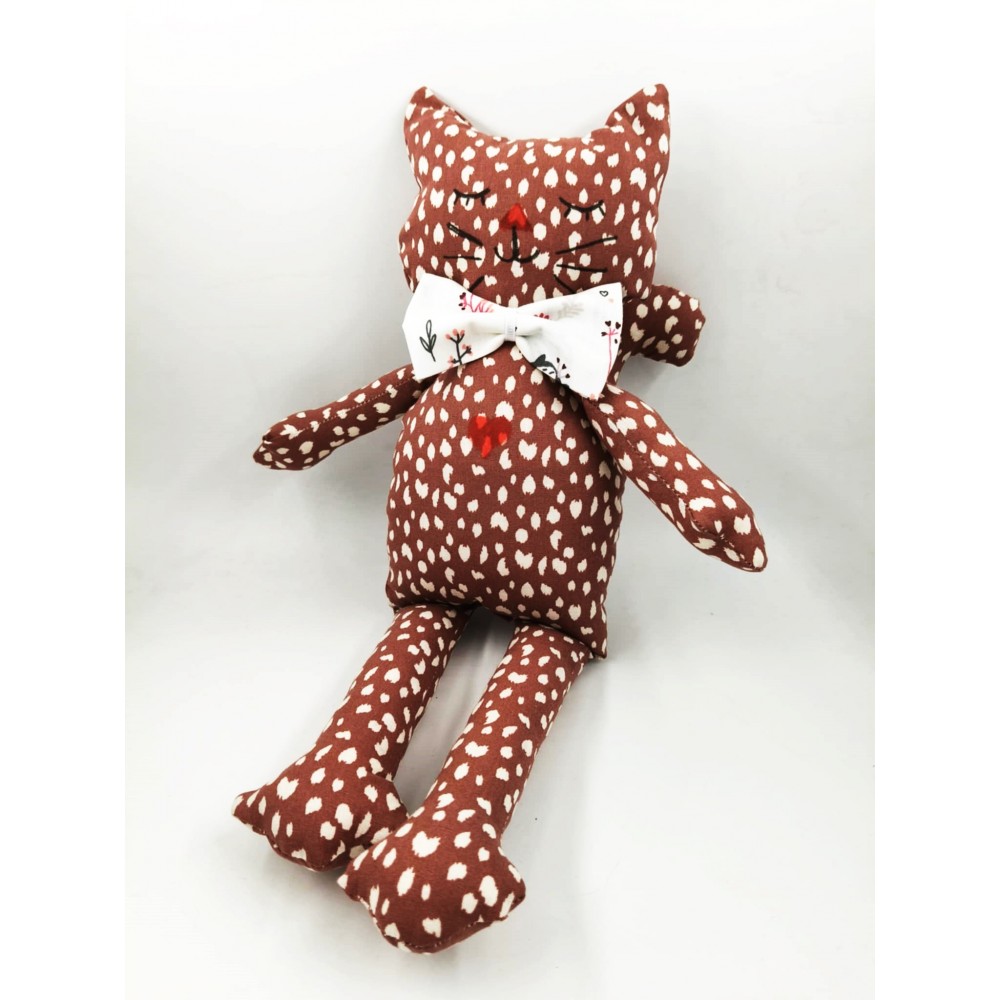 Χειροποίητη κούκλα γάτος Χριστούγεννα