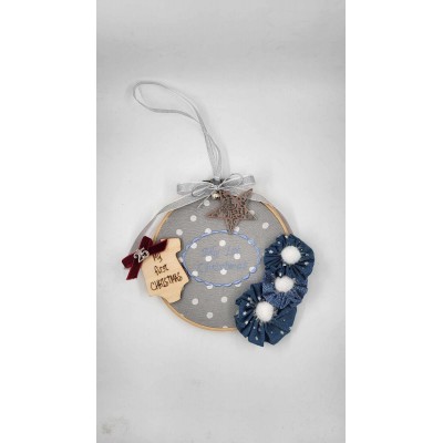 Χειροποίητο στεφάνι 1st Christmas για αγόρι