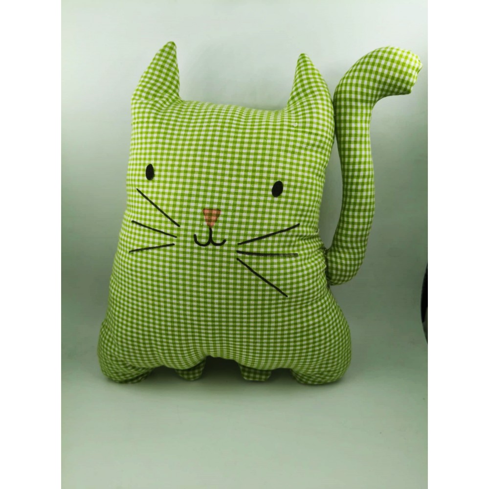 Χειροποίητο κουκλάκι γάτα -μαξιλάρι Χριστούγεννα