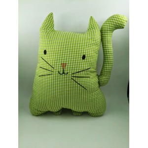 Χειροποίητο κουκλάκι γάτα -μαξιλάρι Χριστούγεννα