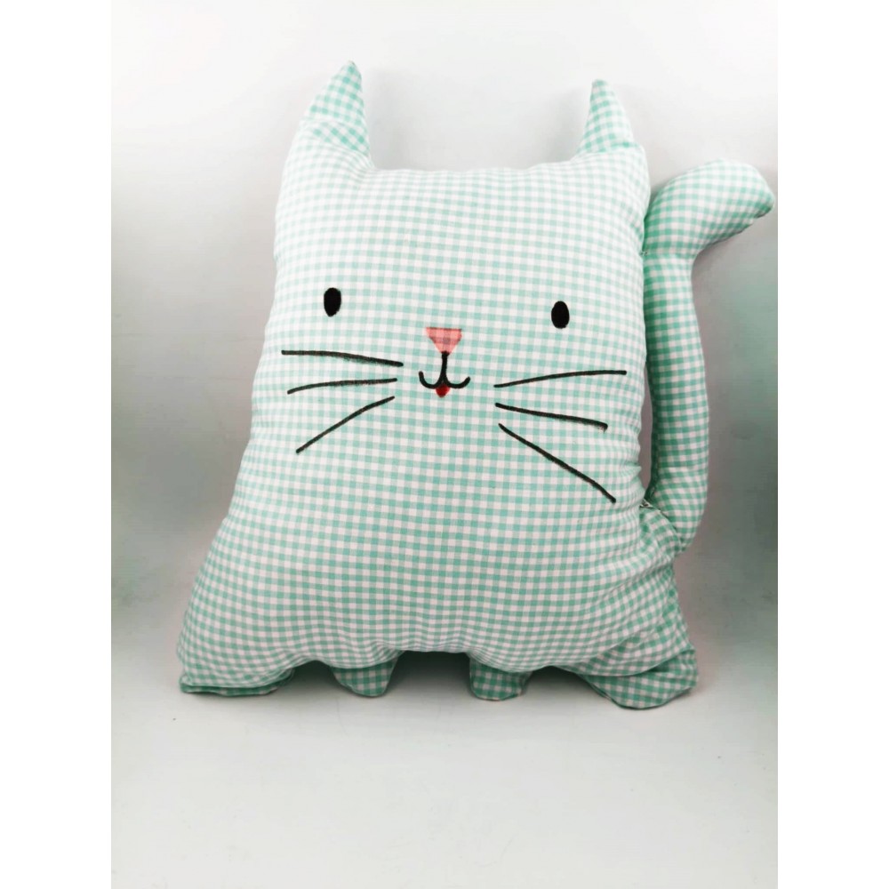 Χειροποίητο κουκλάκι γάτα -μαξιλάρι Χριστούγεννα