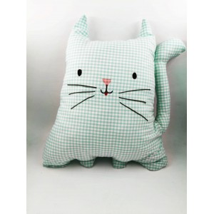 Χειροποίητο κουκλάκι γάτα -μαξιλάρι Χριστούγεννα