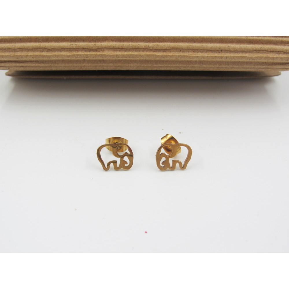 Ατσάλινα σκουλαρίκια σε σχήμα ελέφαντα Είδη Δώρων