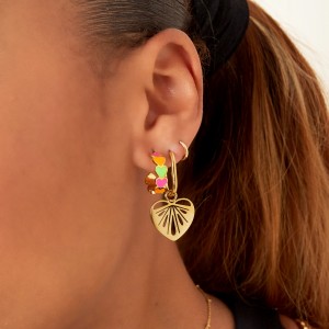 σκουλαρικια καρδουλες με σμαλτο αξεσουαρ